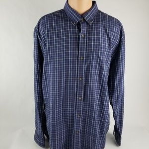 Cutter & Buck Plaid Woven L/S Jackson Shirt EUC XL